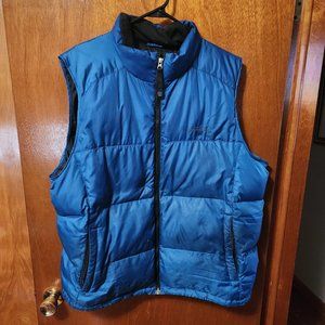 Women's XL Eddie Bauer Blue Goose Down Full Zip Puffer Vest